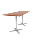 Proof 30" x 84" Rectangle Pedestal Counter Table with X-Base Pair HPL Top