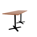 Proof 30" x 84" Rectangle Pedestal Counter Table with X-Base Pair HPL Top