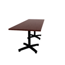 Proof 30" x 84" Rectangle Pedestal Cafe Table with Arched Base Pair HPL Top