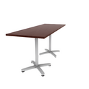 Proof 30" x 84" Rectangle Pedestal Counter Table with Arched Base Pair HPL Top