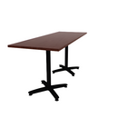 Proof 30" x 84" Rectangle Pedestal Counter Table with Arched Base Pair HPL Top