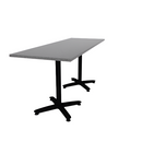 Proof 30" x 84" Rectangle Pedestal Counter Table with Arched Base Pair HPL Top