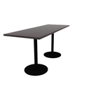 Proof 30" x 84" Rectangle Pedestal Counter Table with Round Steel Base Pair HPL Top