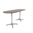 Proof 30" x 84" Racetrack Pedestal Counter Table with Arched Base Pair HPL Top