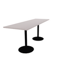 Proof 30" x 96" Rectangle Pedestal Counter Table with Round Base Pair HPL Top