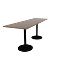 Proof 30" x 96" Rectangle Pedestal Counter Table with Round Base Pair HPL Top
