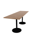 Proof 30" x 96" Rectangle Pedestal Counter Table with Round Steel Base Pair HPL Top