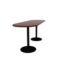 Proof 30" x 96" Racetrack Pedestal Counter Table with Round Base Pair HPL Top