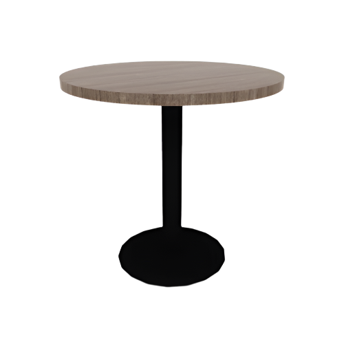Proof 30" Dia Round Pedestal Cafe Table with Cast Iron Round Base HPL Top