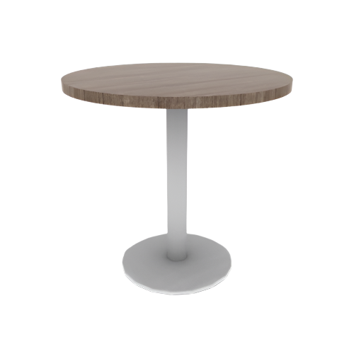 Proof 30" Dia Round Pedestal Cafe Table with Cast Iron Round Base HPL Top