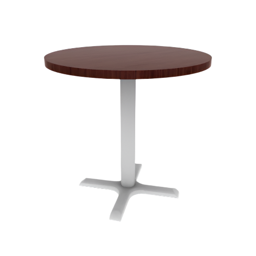 Proof 30" Dia Round Pedestal Cafe Table with X-Base HPL Top