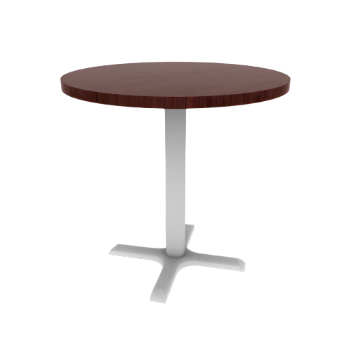 Proof 30" Dia Round Pedestal Cafe Table with X-Base HPL Top