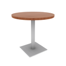 Proof 30" Dia Round Pedestal Cafe Table with Square Steel Base HPL Top