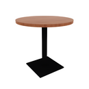 Proof 30" Dia Round Pedestal Cafe Table with Square Steel Base HPL Top