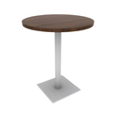 Proof 30" Round Pedestal Counter Table with Square Steel Base HPL Top