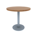 Proof 30" Dia Round Pedestal Cafe Table with Round Stainless Steel Base HPL Top