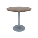 Proof 30" Dia Round Pedestal Cafe Table with Round Stainless Steel Base HPL Top