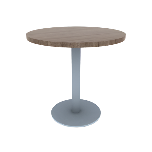 Proof 30" Dia Round Pedestal Cafe Table with Round Stainless Steel Base HPL Top