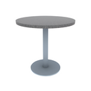 Proof 30" Dia Round Pedestal Cafe Table with Round Stainless Steel Base HPL Top