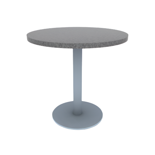 Proof 30" Dia Round Pedestal Cafe Table with Round Stainless Steel Base HPL Top