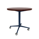 Vaux 30" Round Cafe Table HPL Top with Square Edge Casters 30"H