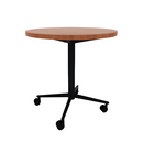 Vaux 30" Round Cafe Table HPL Top with Square Edge Casters 30"H