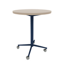 Vaux 30" Round Conference Table HPL Top with Square Edge Casters 36"H