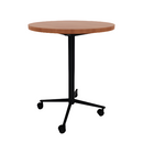Vaux 30" Round Conference Table HPL Top with Square Edge Casters 36"H