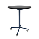 Vaux 30" Round Conference Table HPL Top with Square Edge Casters 36"H