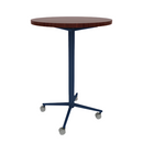 Vaux 30" Round Conference Table HPL Top with Square Edge Casters 42"H