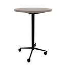 Vaux 30" Round Conference Table HPL Top with Square Edge Casters 42"H