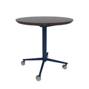Vaux 30" Round Cafe Table HPL Top with Knife Edge Casters 30"H