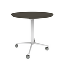 Vaux 30" Round Cafe Table HPL Top with Knife Edge Casters 30"H