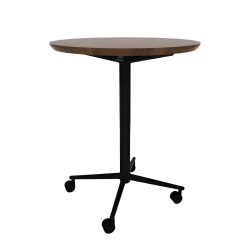 Vaux 30" Round Conference Table HPL Top with Knife Edge Casters 36"H