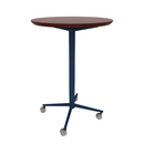 Vaux 30" Round Conference Table HPL Top with Knife Edge Casters 42"H