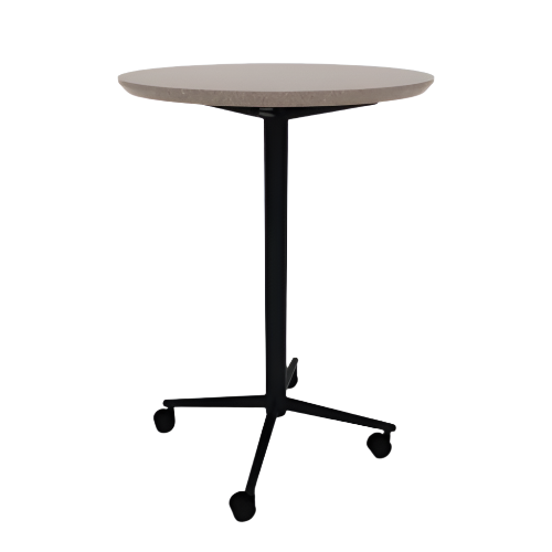 Vaux 30" Round Conference Table HPL Top with Knife Edge Casters 42"H