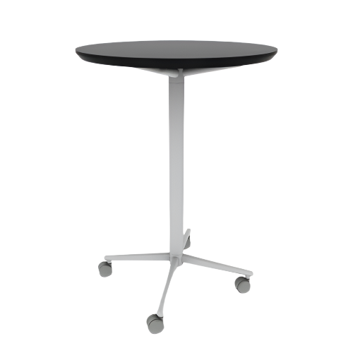 Vaux 30" Round Conference Table HPL Top with Knife Edge Casters 42"H
