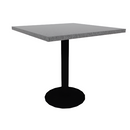 Proof 30" Square Pedestal Cafe Table with Round Steel Base HPL Top