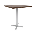 Proof 30" Square Pedestal Counter Table with X-Base HPL Top