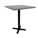 Proof 30" Square Pedestal Counter Table with X-Base HPL Top