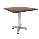 Proof 30" Square Pedestal Cafe Table with Cast Iron Arched Base HPL Top