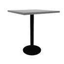 Proof 30" Square Pedestal Counter Table with Round Steel Base HPL Top