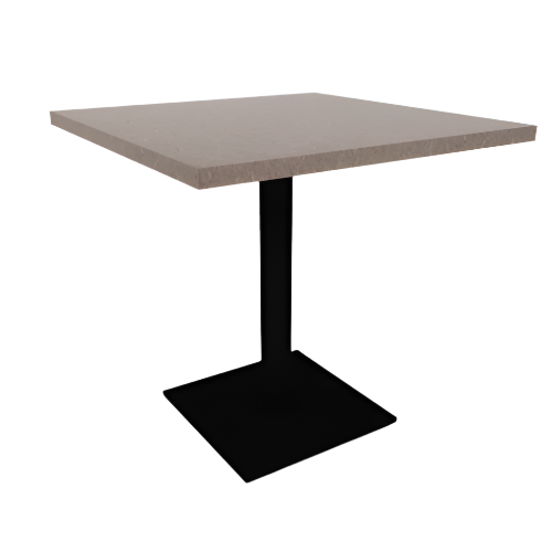 Proof 30" Square Pedestal Cafe Table with Square Steel Base HPL Top