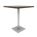Proof 30" Square Pedestal Counter Table with Square Steel Base HPL Top