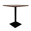 Proof 30" Square Pedestal Counter Table with Square Steel Base HPL Top