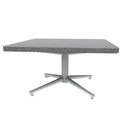 Vaux 30" Round Square Occassional Table HPL Top with Square Edge Glides 16"H