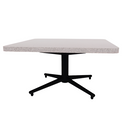 Vaux 30" Round Square Occassional Table HPL Top with Square Edge Glides 16"H