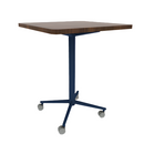 Vaux 30" Rounded Square Conference Table HPL Top with Square Edge Casters 36"H