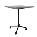 Vaux 30" Rounded Square Conference Table HPL Top with Square Edge Casters 36"H