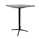 Vaux 30" Rounded Square Bar Table HPL Top with Square Edge Glides 42"H